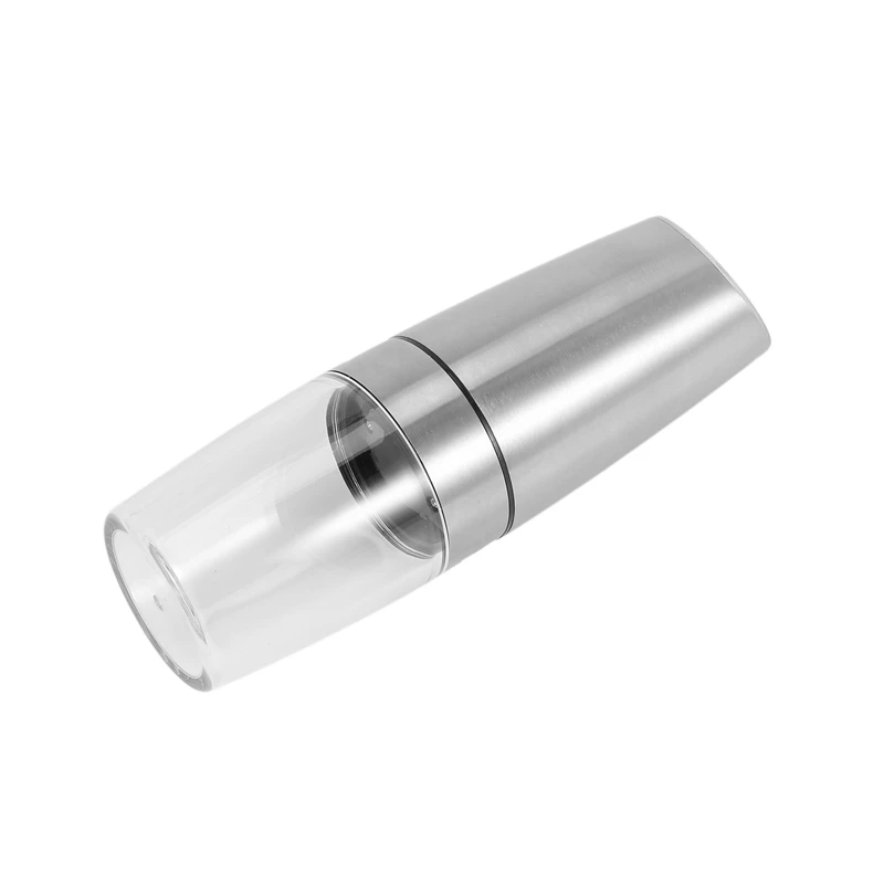 

Gravity Electric Salt And Pepper Grinders Set - Battery Operated, Stainless Steel Automatic Pepper Mills With Blue Led Light