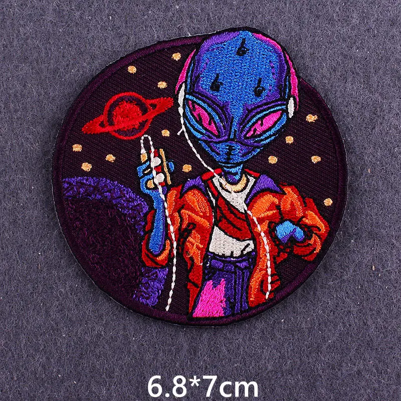 Космические пришельцы патч НЛО значки нашивки на куртке Одежда DIY мультфильм