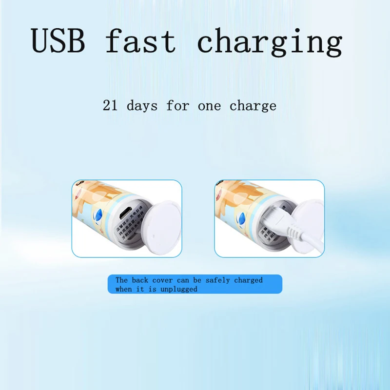 SEAGO Детская электрическая зубная щетка с мультяшным принтом водонепроницаемая