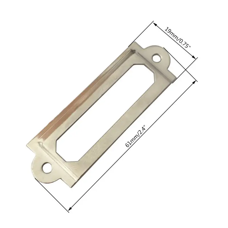 

10 Pcs/Set Name Card Holder Label Tag File Metal Frame Bracket for Office Drawer Cabinet
