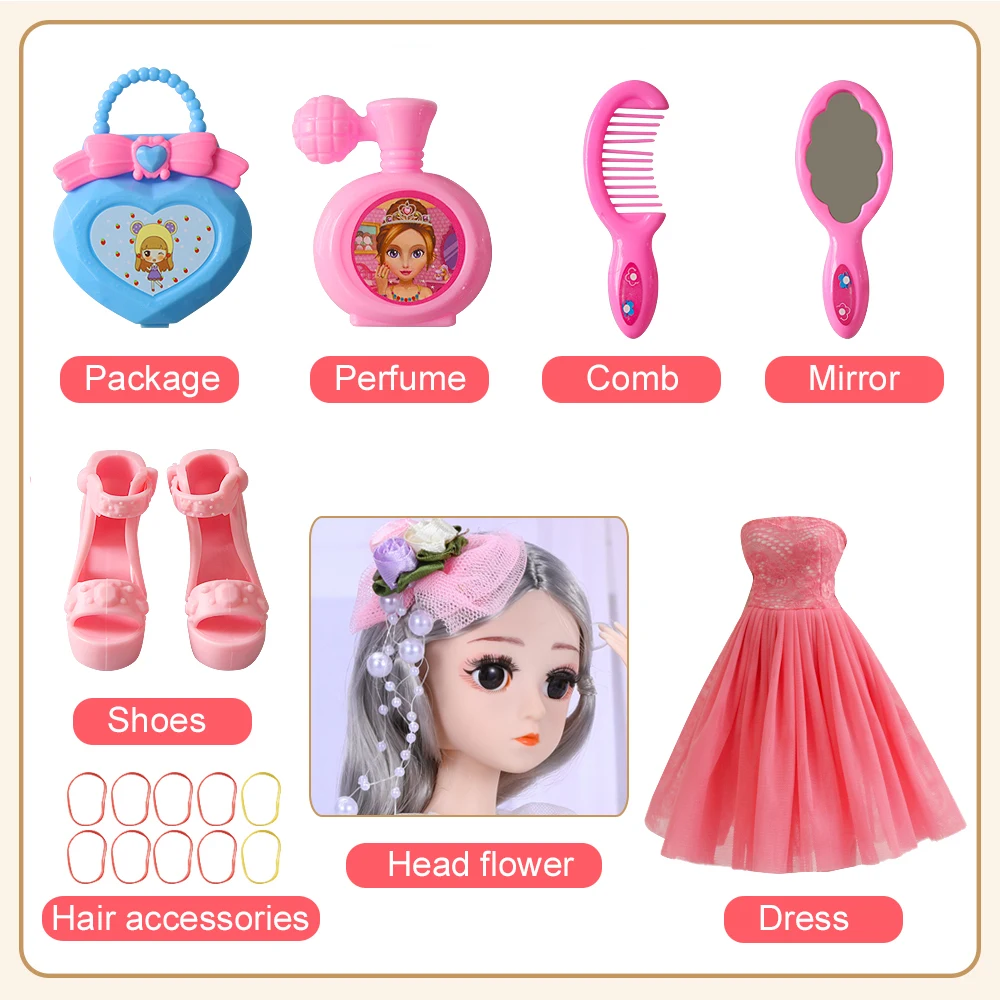 Кукла BJD куклы 1/4 45 см 18 дюймов шарнирные с одеждой обувь парик макияж для волос