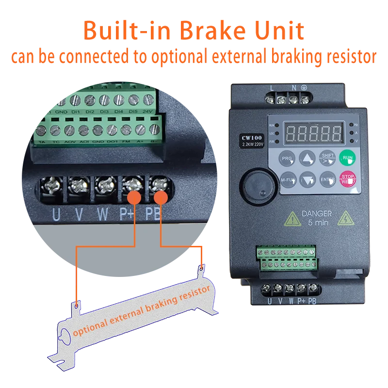 2.2KW 3HP 220V 1 Phase Input 3 Ph Output Economical Mini VFD Variable Frequency Drive Converter for Motor Speed Control Inverter - купить по