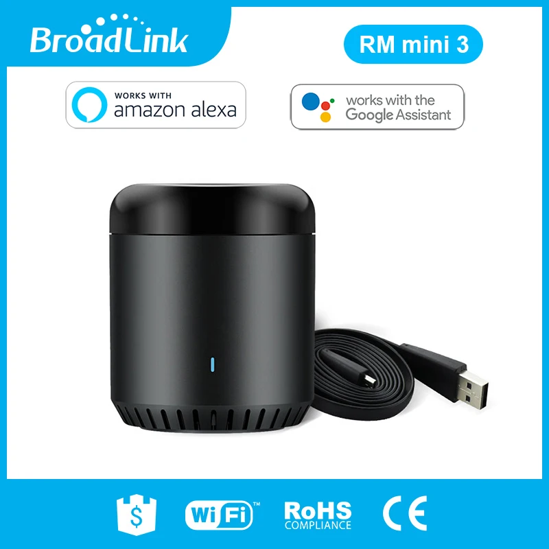 Универсальный ИК-пульт дистанционного управления Broadlink RM Mini3 с Wi-Fi для