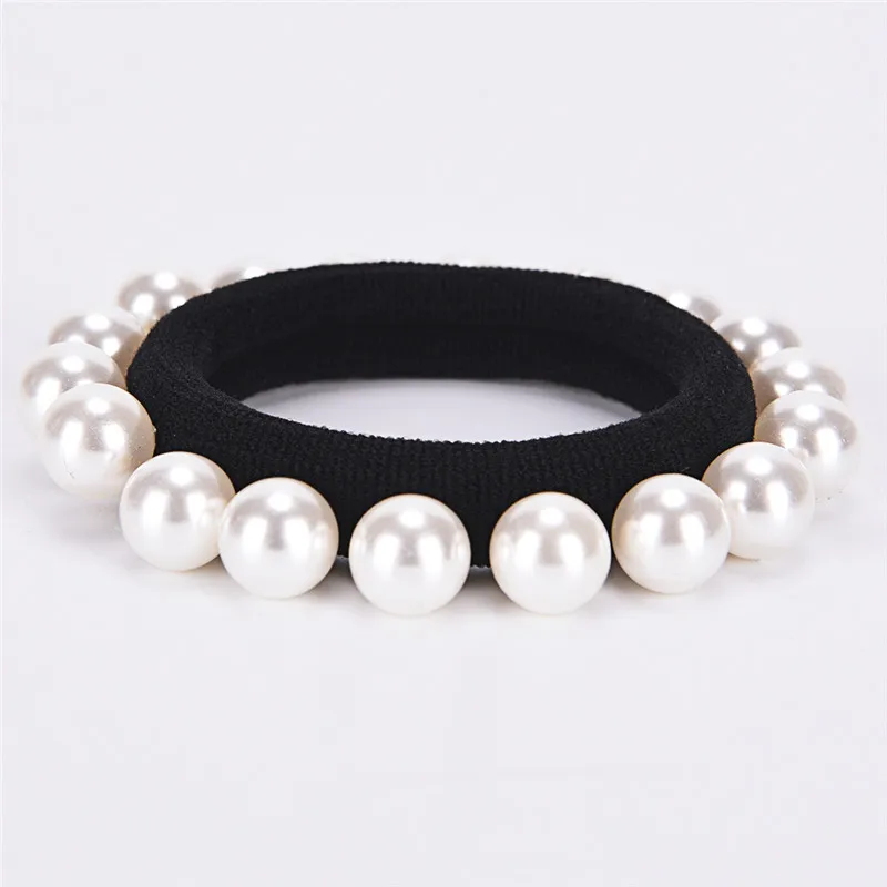 

1pc Rubber Band Rope Elastic Girls Scrunchie Ponytail Holder Pearl Beads Women Hair Bands Ties Accessories For Women