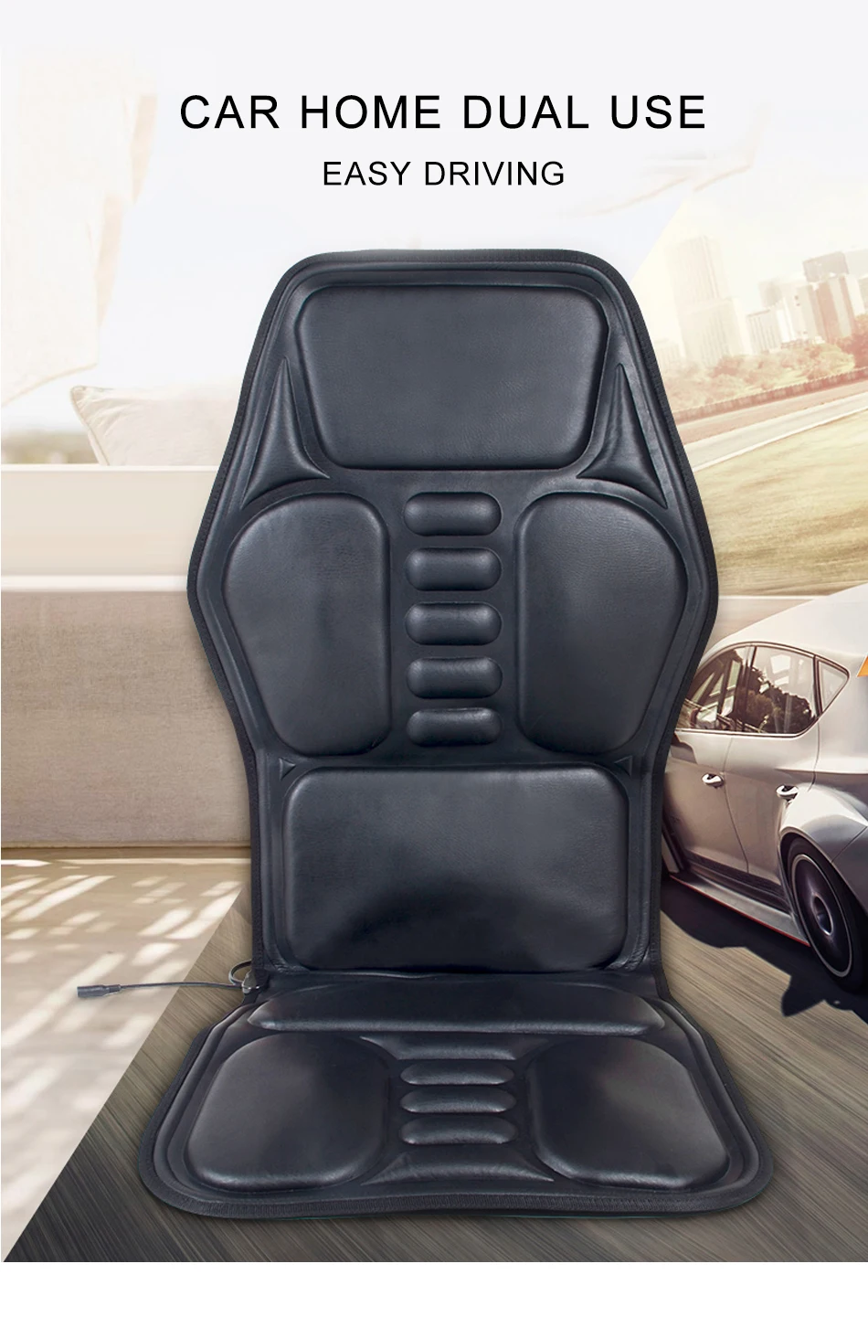 Электрический Шиацу Массажное кресло PU Fauteuil массажная подушка автомобильное использование Поясничный массажер для спины тепло вибрирует матрас облегчение боли