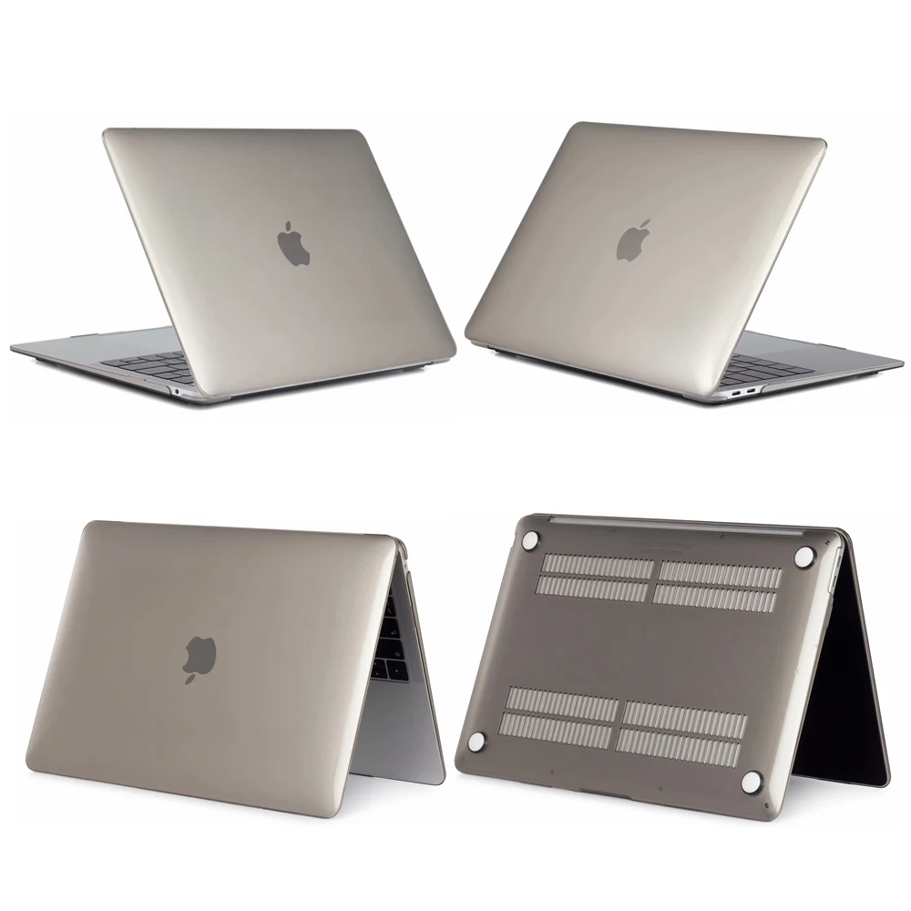 Crystal grey Чехол для ноутбука Apple MacBook Air Pro retina 11 12 13 15 Mac Book 13,3 15,4 дюймов Чехол с сенсорной панелью+ чехол для клавиатуры - Цвет: Crystal grey