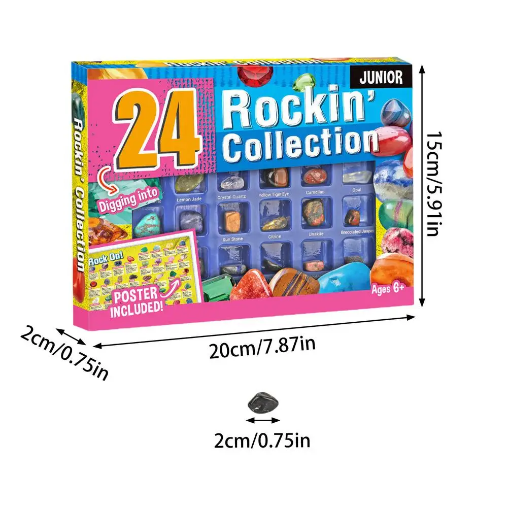 24 шт. кристаллы Crystalya премиум-класса и лечебные камни с витриной коробкой - купить