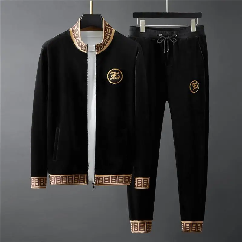 

Winter pleuche exercise suit men's fashion leisure double-sided velvet thickening male big yards warm two-piece trend