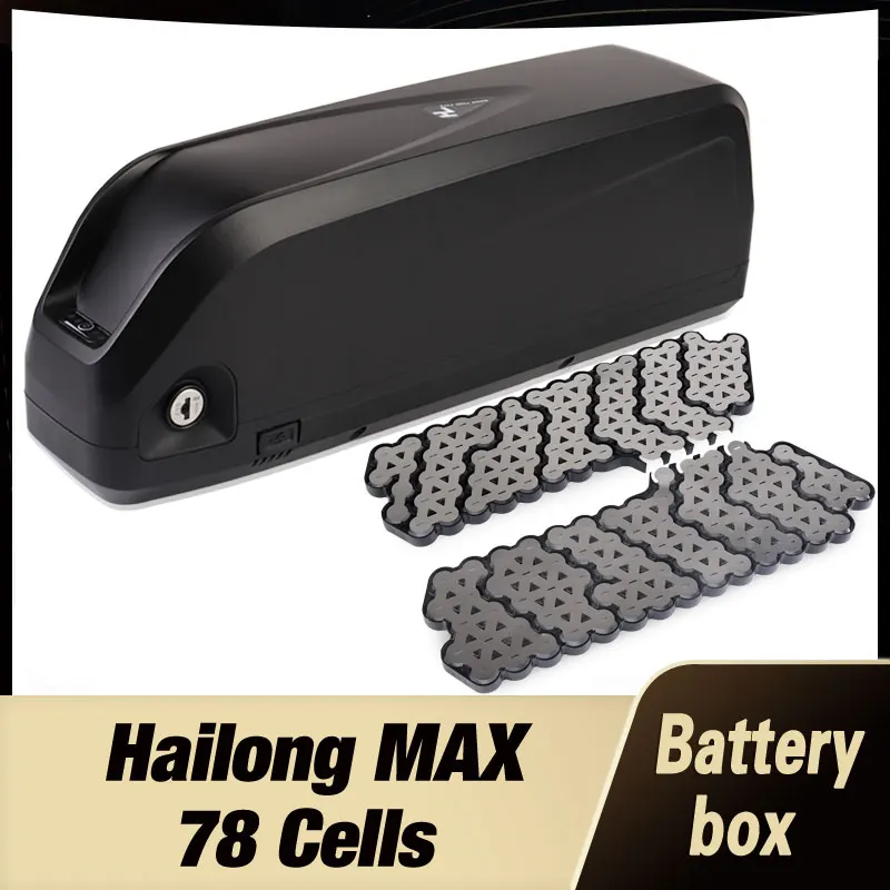48V Electric bike battery box 52V E-bike Battery case 36V HaiLong SSE-112 Battery Housing 10S8P 13S6P 14S6P Downtube USB Port