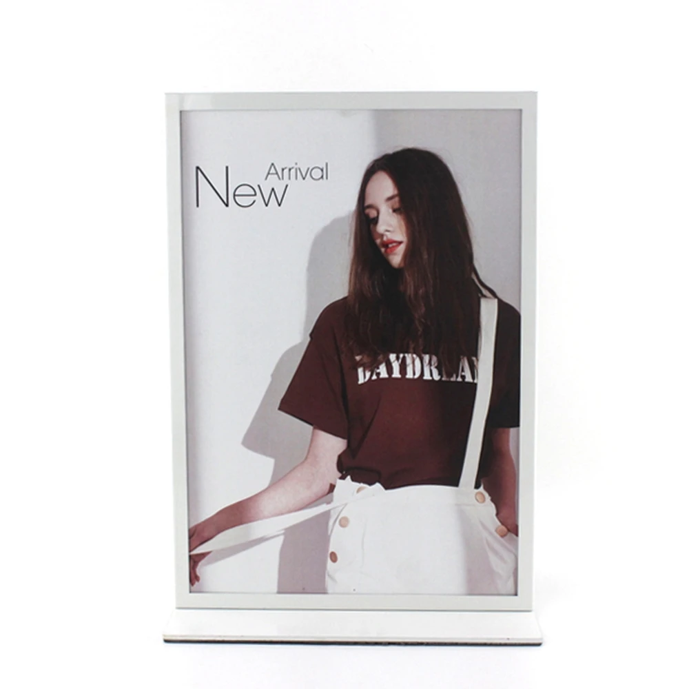 Металлическая Двухсторонняя Настольная рекламная стойка A4 для постера