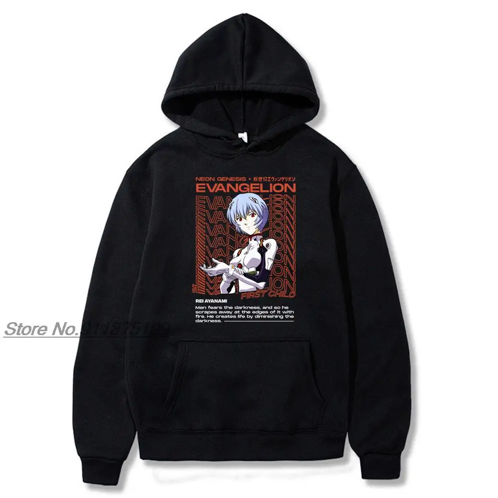 

Anime Men Hoodies Ayanami Rei Ikari Shinji Asuka Langley Soryu Japan streetwear Harajuku hoodie Pullover men Ulzzang Sweatshirt
