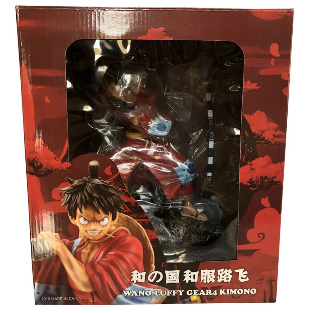 

Bandai One Piece Anime Gear Third Kimono Luffy Domineering Fighting State Swanokuni Pvc Action Figure Model Doll