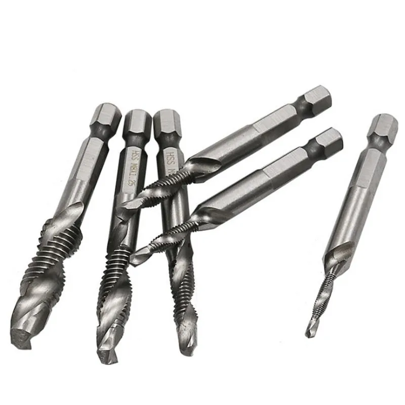 Сверла M3/M4/M5/M6/M8/M10 сверла из стали HSS с шестигранным хвостовиком 1/4 дюйма 1 шт. |