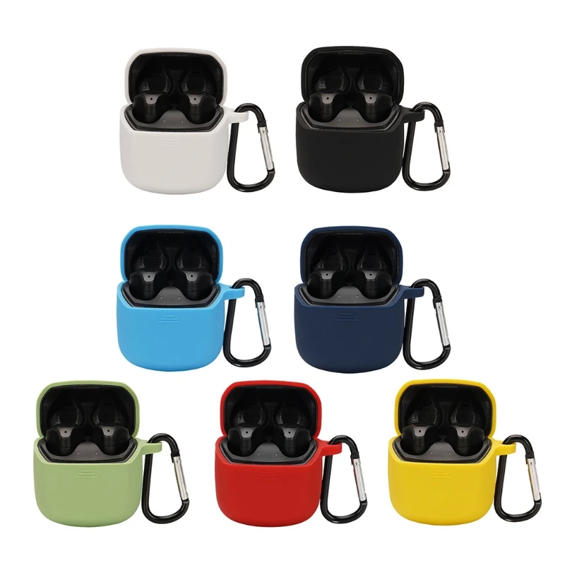 

Silicone Cases for J-B-L CLUB PRO Earbuds Protective Bluetooth True Wireless Earphone Cover Box with buckle