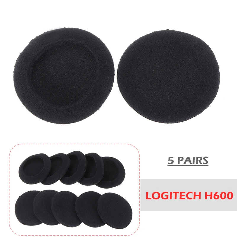 

5 пар, новинка, наушники, амбушюры, губки, шумоизоляция для Logitech H600, беспроводная гарнитура, пыленепроницаемые Чехлы для ушей