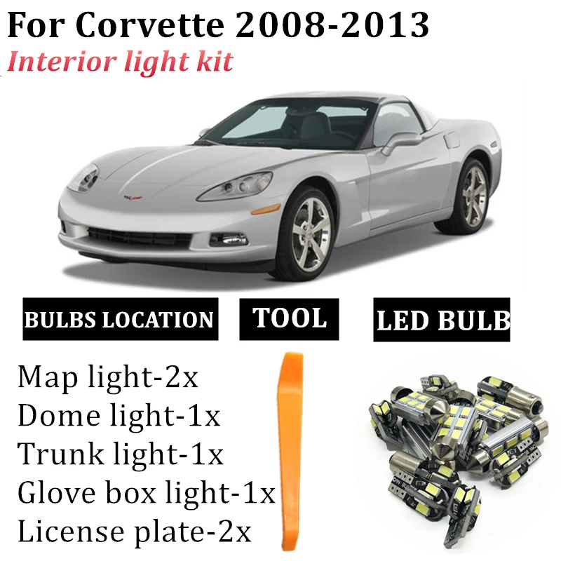 8x светодиодные лампы Canbus автомобильные лампочки интерьер посылка комплект для
