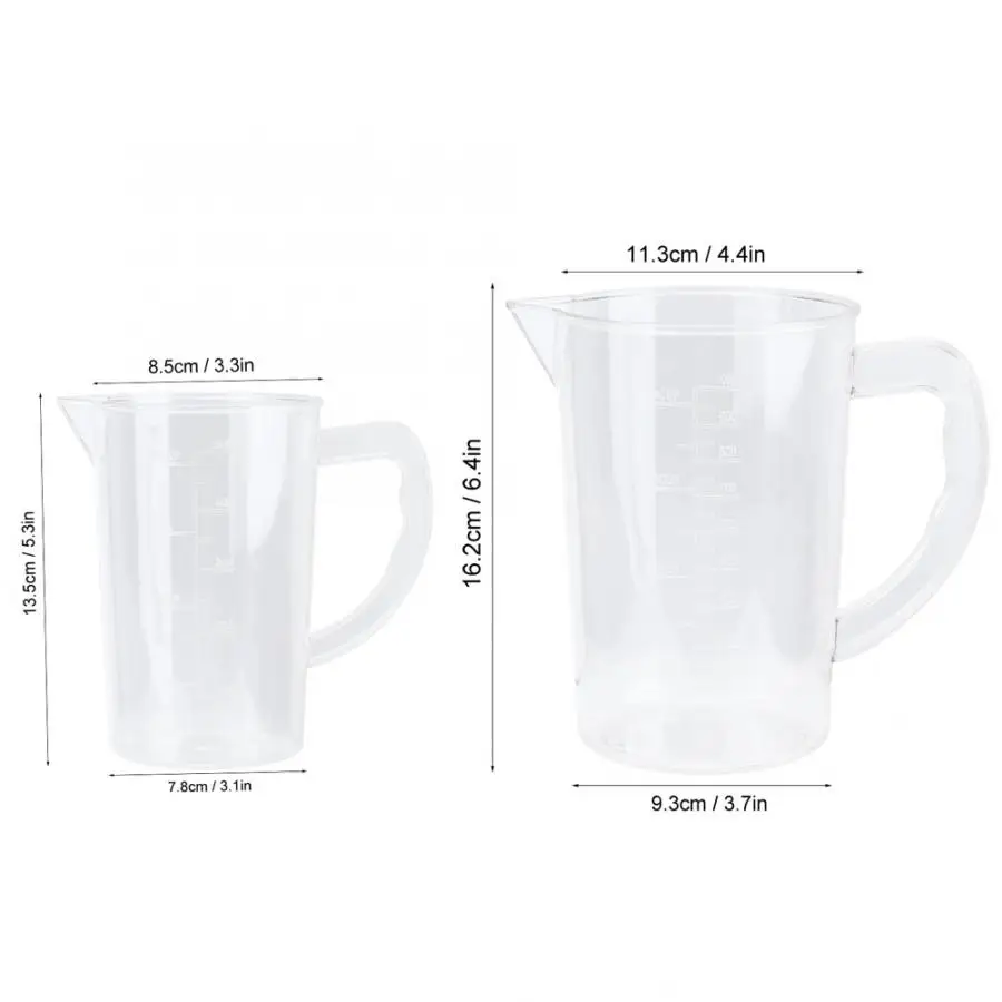 Мерный стакан акриловые мерный стаканчик кувшин прозрачный ясным масштабом