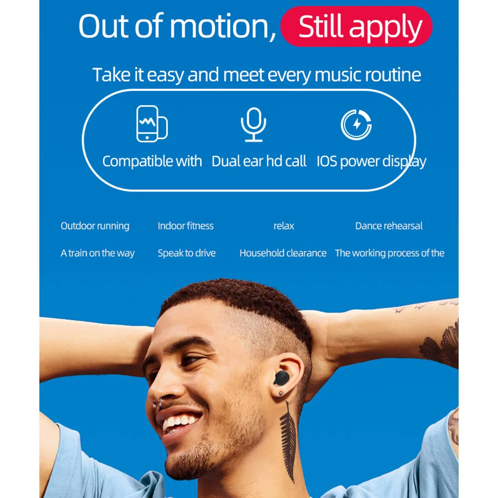 A6S наушники вкладыши TWS беспроводной Bluetooth 5 0 шумоподавления Airbuds громкой связи Hi Fi