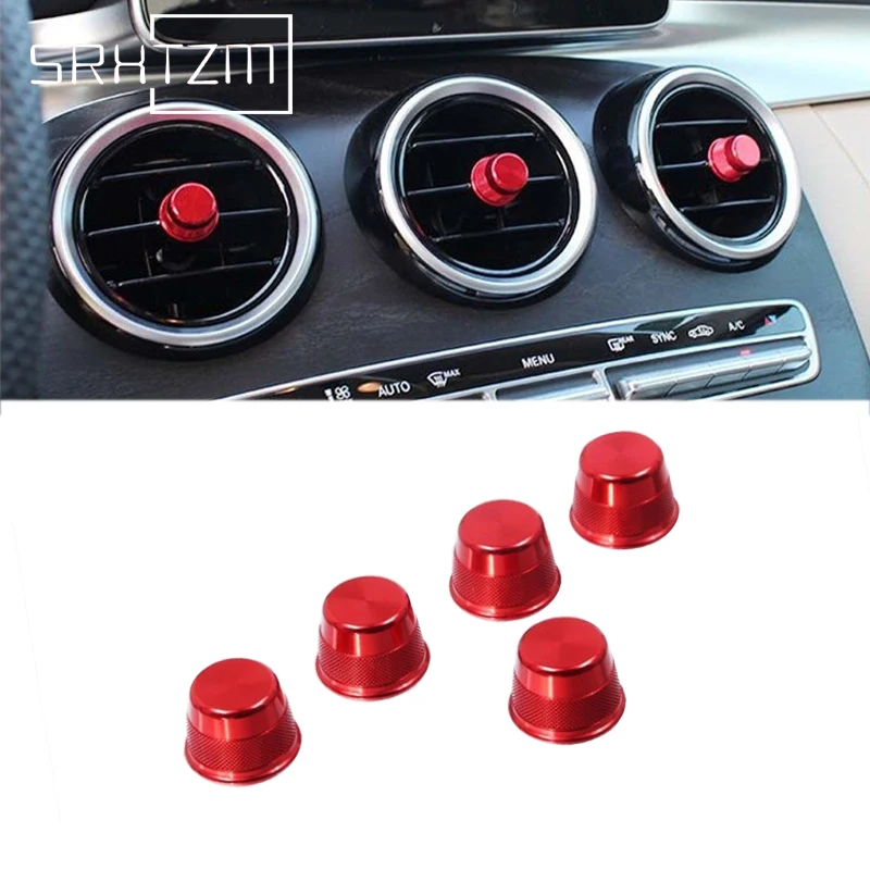 

Aluminium Alloy Air Outlet Knob Air Outlet Decoration Knob Sticker Fit For Mercedes Benz 2015-2019 C Class Glc
