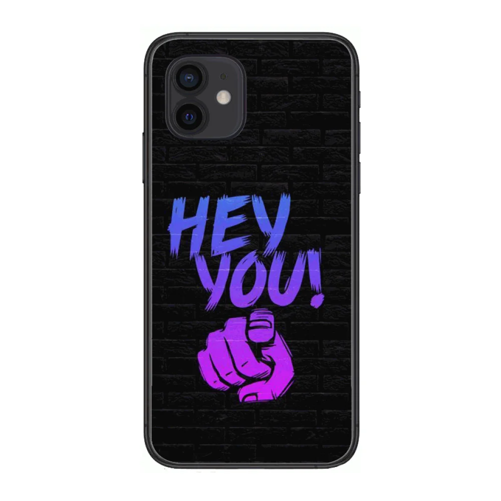 

Art words Style Phone Case cover For iphone 12 pro max 11 8 7 6 s XR PLUS X XS SE 2020 mini black cell shell