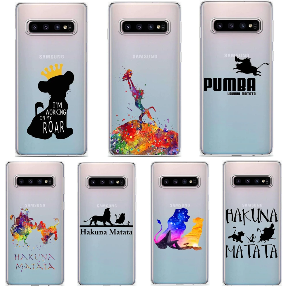 Роскошный силиконовый чехол для телефона Lion King 2019 nala simba timon art Samsung Galaxy S5 S6 S7 Edge S8 S9
