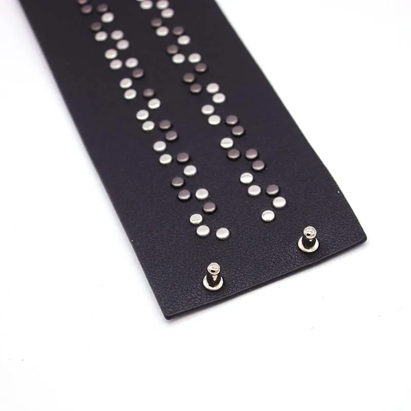 D & роскошные кожаные браслеты с заклепками в стиле панк ручной работы для женщин