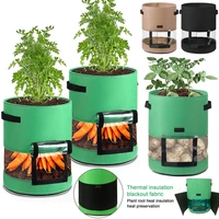 transparent plant growth bag home garden potato greenhouse vegetable planting bag moisturizing vertical garden seedling pot