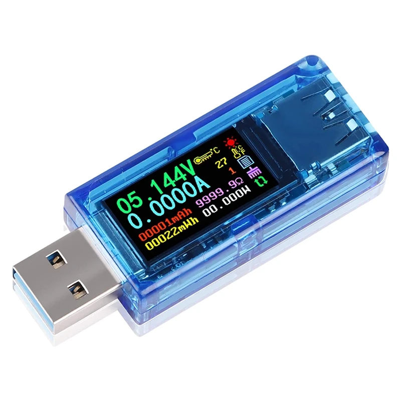 

USB 3.0 Tester Multimeter 3.7-30V 0-4A USB Voltage Tester USB Digital Current and Voltage Tester Meter Voltmeter