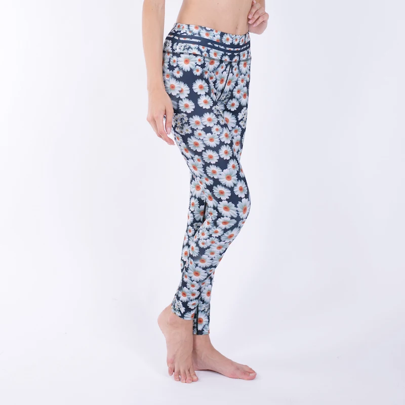 Женские брюки с цветочным принтом и кружевом Дейзи высокая талия женские