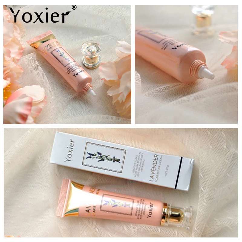 

Yoxier Lavender Scar Repair Cream Acne Scar Removal Pigmentation Corrector Remove Stretch Marks Smooth Skin Whitening Scar Care