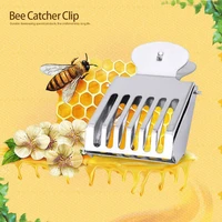 10pcsbag stainless steel clip queen bee cage catcher for queen rearing