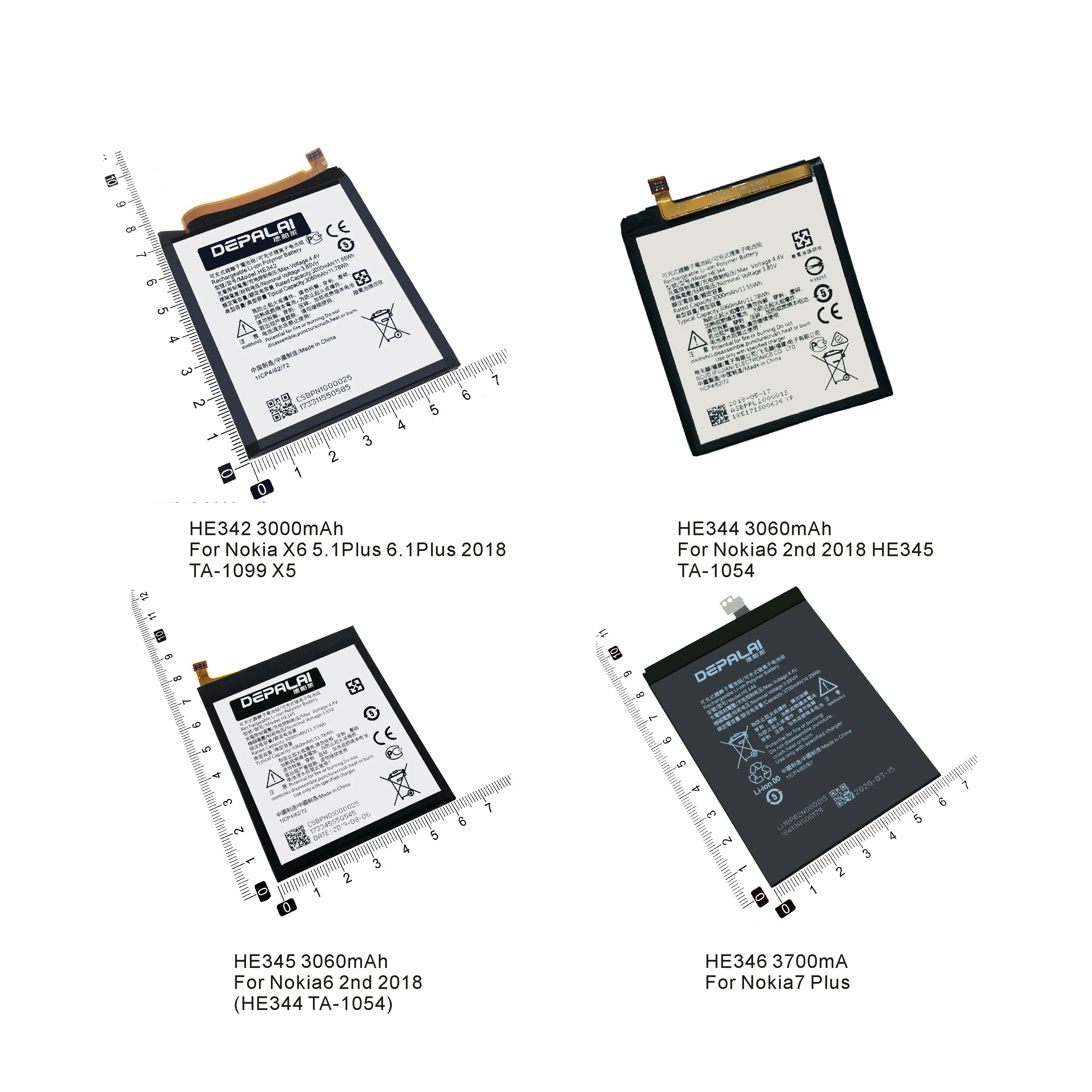 he342 he344 he345 he346 phone battery for nokia x6 2018 6 1 plus ta 1099 x5 ta 1109 5 1 nok 6 2nd gen 2018 7 plus batteries free global shipping