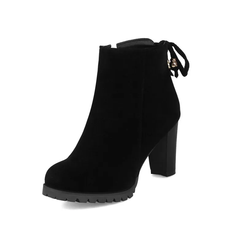 Женские ботильоны на молнии однотонные ботинки больших размеров 9 10 11 12 зимняя