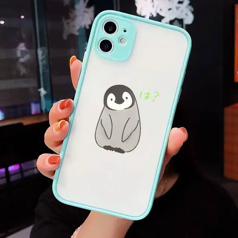 

Penguin cartoon Interesting Antarctica Phone Case matte transparent For iphone 7 8 11 12 plus mini x xs xr pro max cover