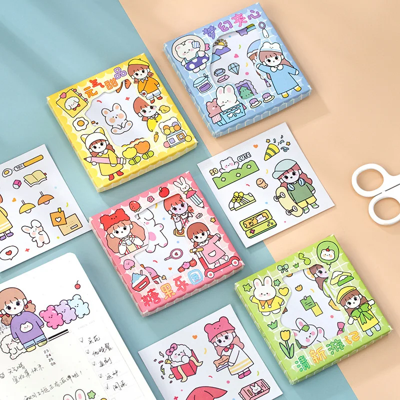 

1 компл./лот Kawaii канцелярские наклейки мягкие стильная футболка с изображением персонажей видеоигр дневник планировщик декоративная накле...