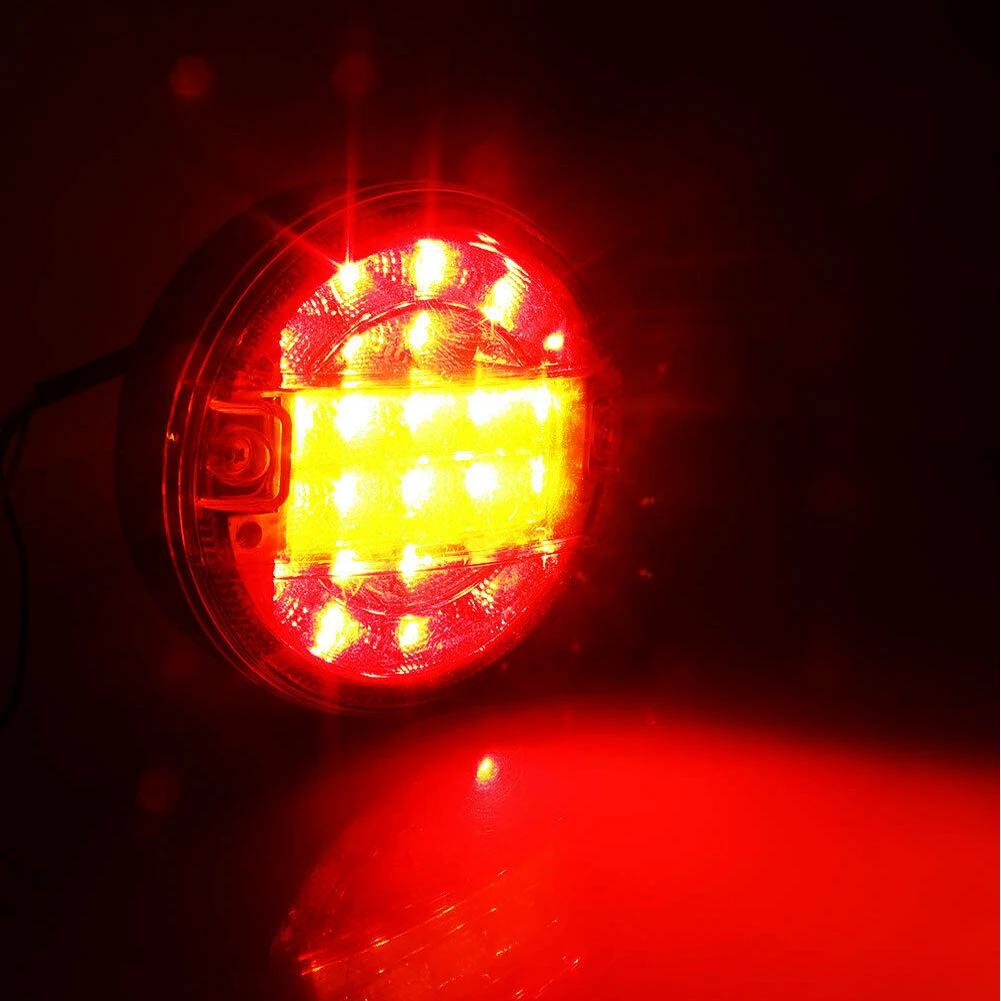 

4 Inch 20LED Security For Truck Boats Pickup Plastic Universal Round Multipurpose Indicator Lamp Warning Light Turn Signal