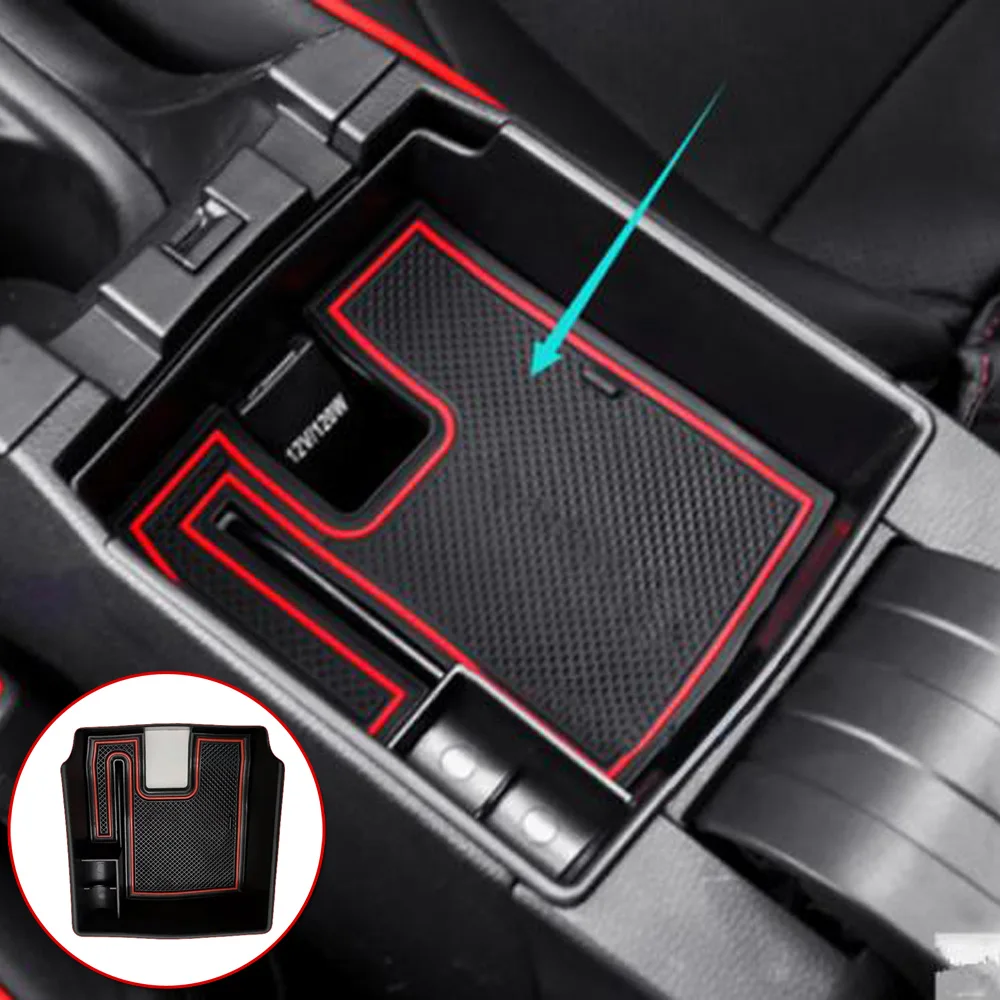 Черный контейнер для хранения подлокотников салона автомобильной консоли С