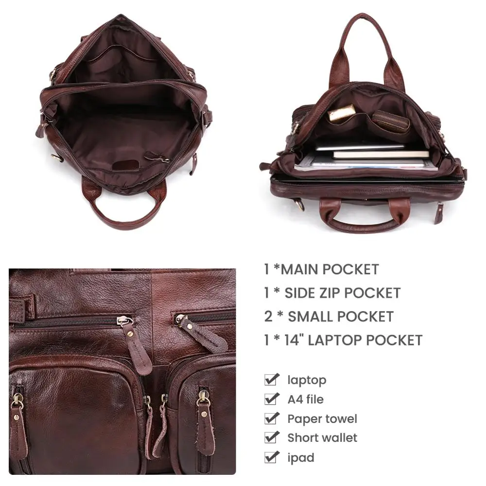 Новый дизайнерский мужской портфель JOGUJOS из натуральной кожи деловые сумки через