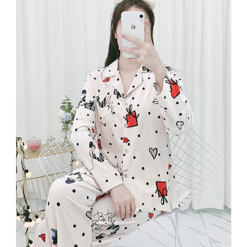 

Autumn New Style Pajamas Women Long-Sleeved Cardigan Gold Velvet Two-Piece Suit Korean Style Women Sleepwear Pyjama Set