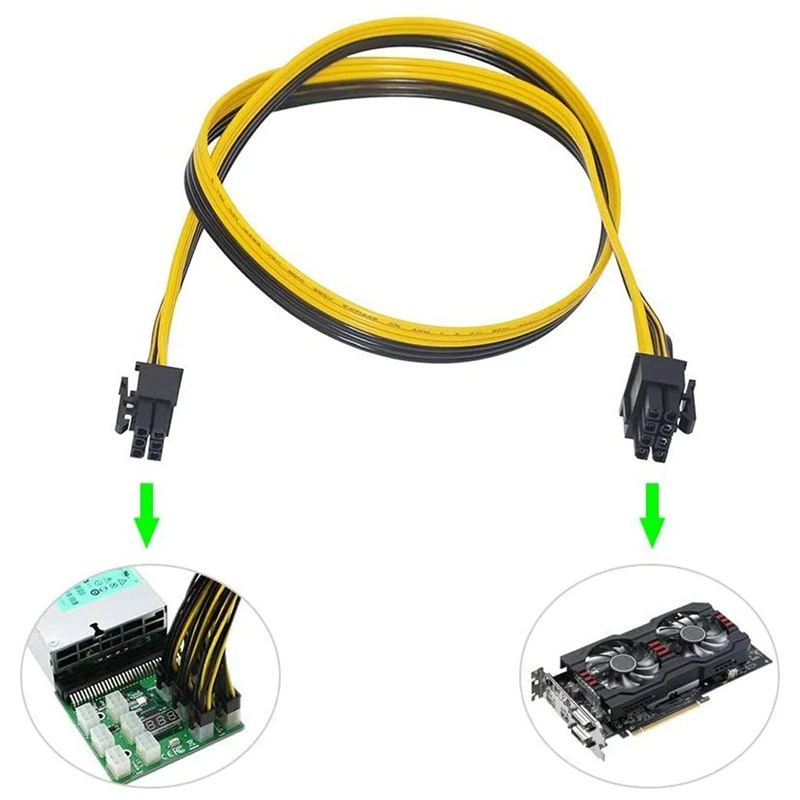 8 шт. 6 контактов PCI-E на (6 + 2) (штекер-штекер) силовой кабель для HP Серверная