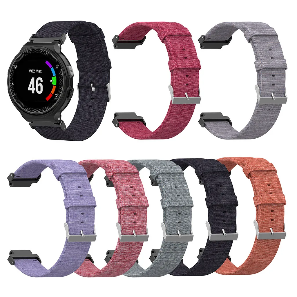 Ремешок из ткани для наручных часов Garmin Forerunner 220 230 235 630 620 735 быстросъемные цветные