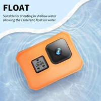 orange floaty case protective surfing cover for gopro hero 8 black water accessory floating housing anti sink