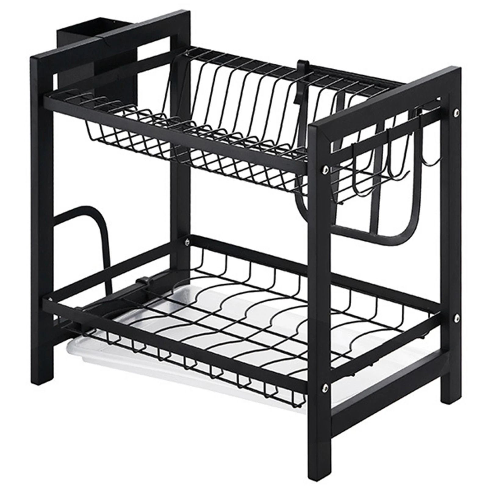 

VOGVIGO Dish Drying Rack 304 Stainless Steel 2-Tier Rack with Utensil Holder Cutting Board Holder and Dish Drainer for Kitchen