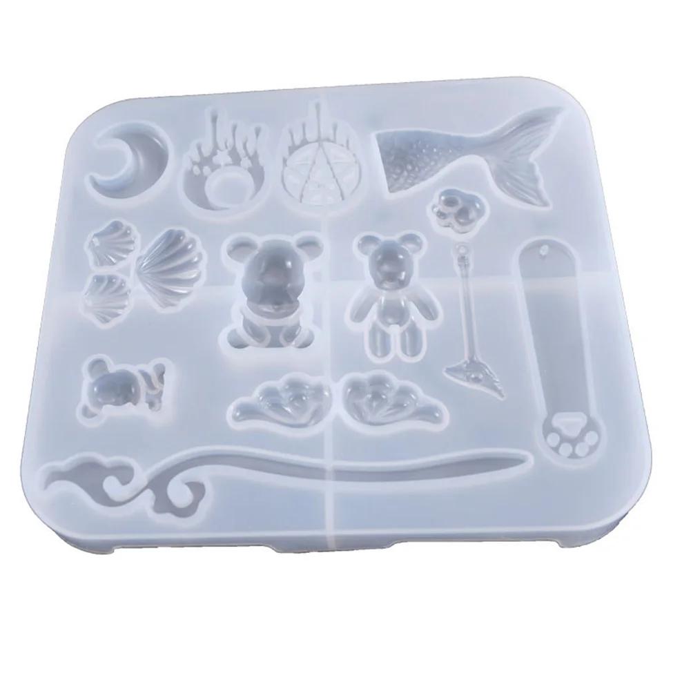 

Bear Fishtail Shell Moon Silicone Mold Making DIY Handmade Tool Epoxy Craft Mold Making DIY Handmade Tool Mold Making DIY Mold