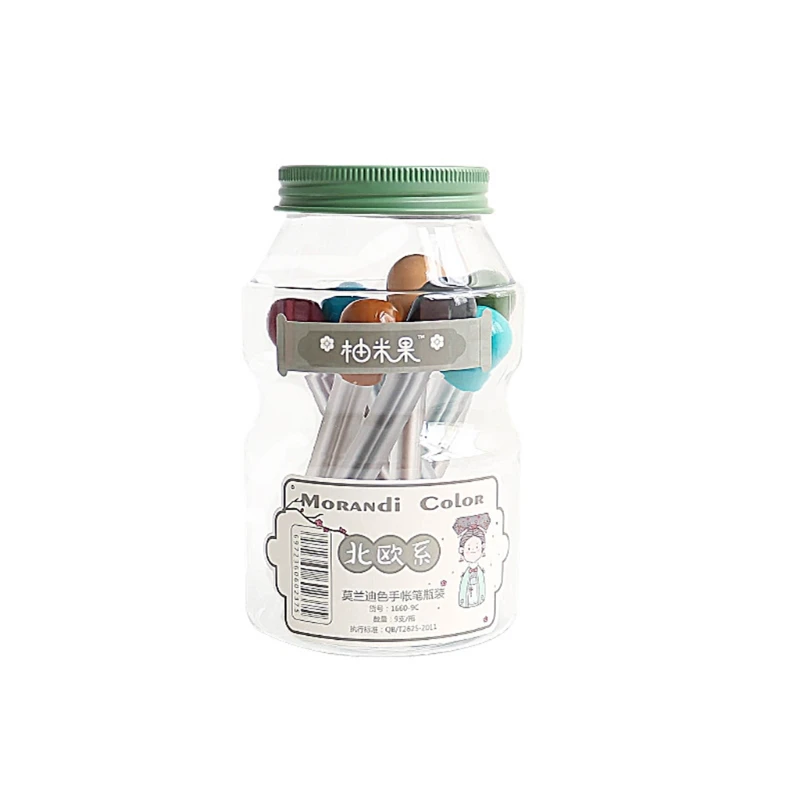 

9Pcs Nordic Handwritten Morandi Color 0.5mm Gel Pen Colored Art Marker Stationer Y3NC