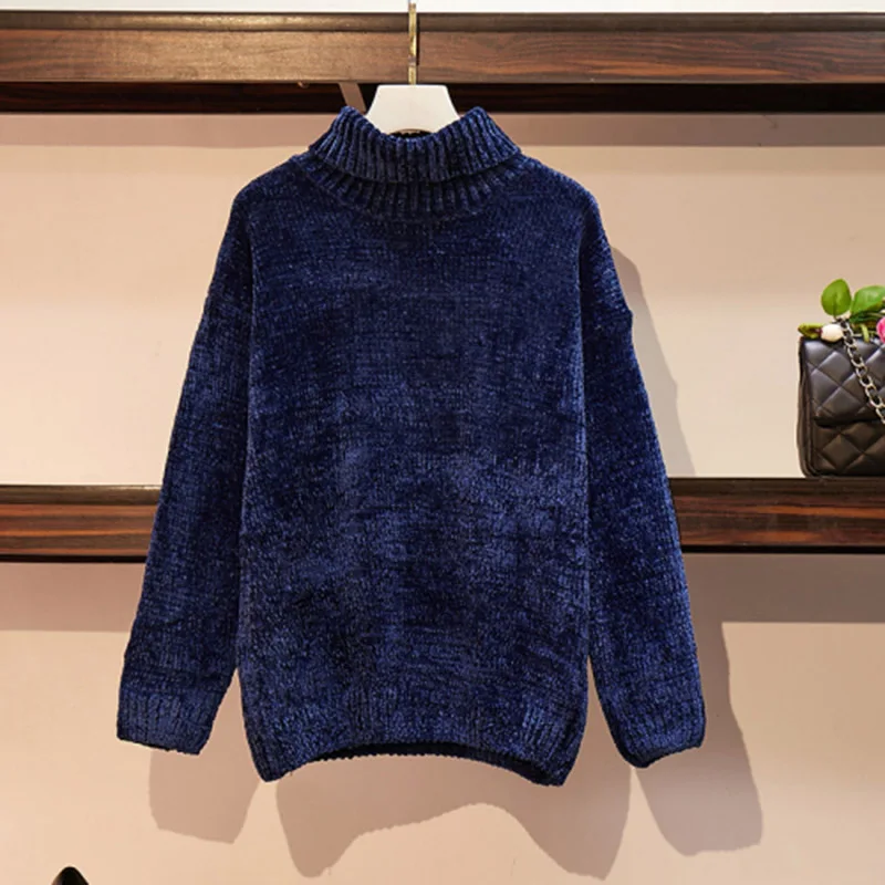 Шикарные винтажные кашемировые женские свитера из синели с длинным рукавом