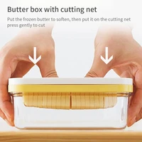 kitchen portable cheese keeper cutting food butter storage with lid butter sealing storage tray plate transparent container