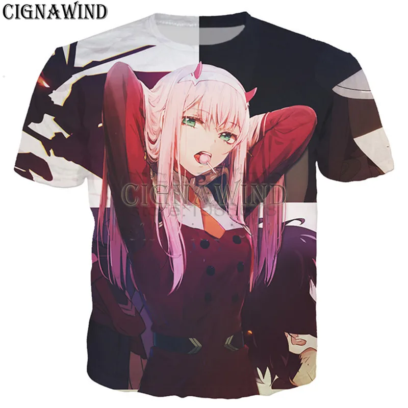 Новый дизайн футболка с аниме Zero Two Darling In The FranXX мужские/женские футболки 3D