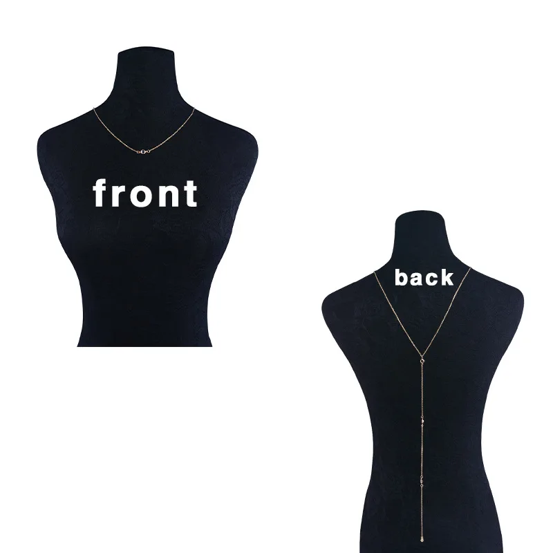 Роскошный фон цепочка для тела ожерелье с кристаллами сексуальное бикини