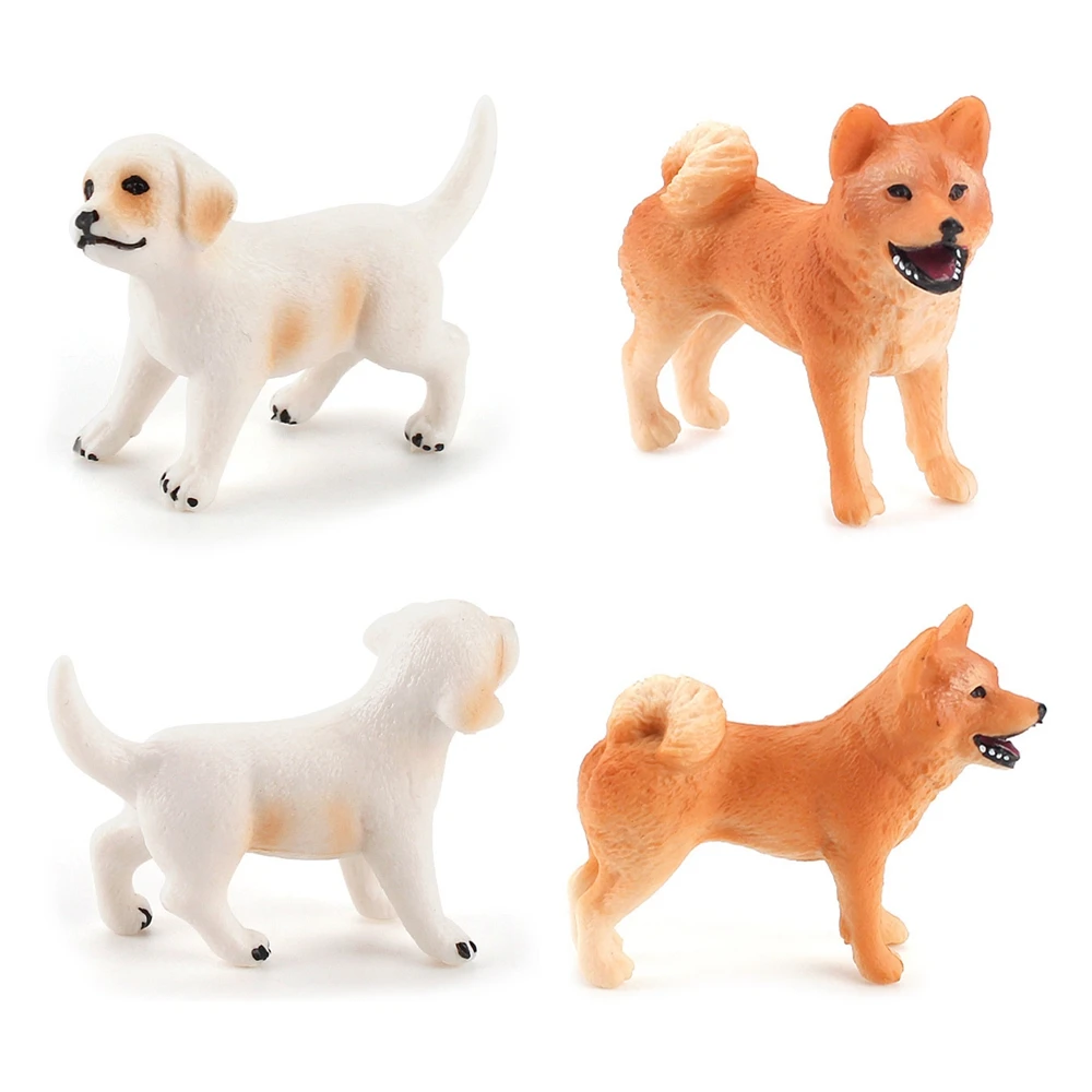 1pc simulation mini hound pug dog miniature figurine animal model miniature fairy garden decor doll house ornament toys free global shipping